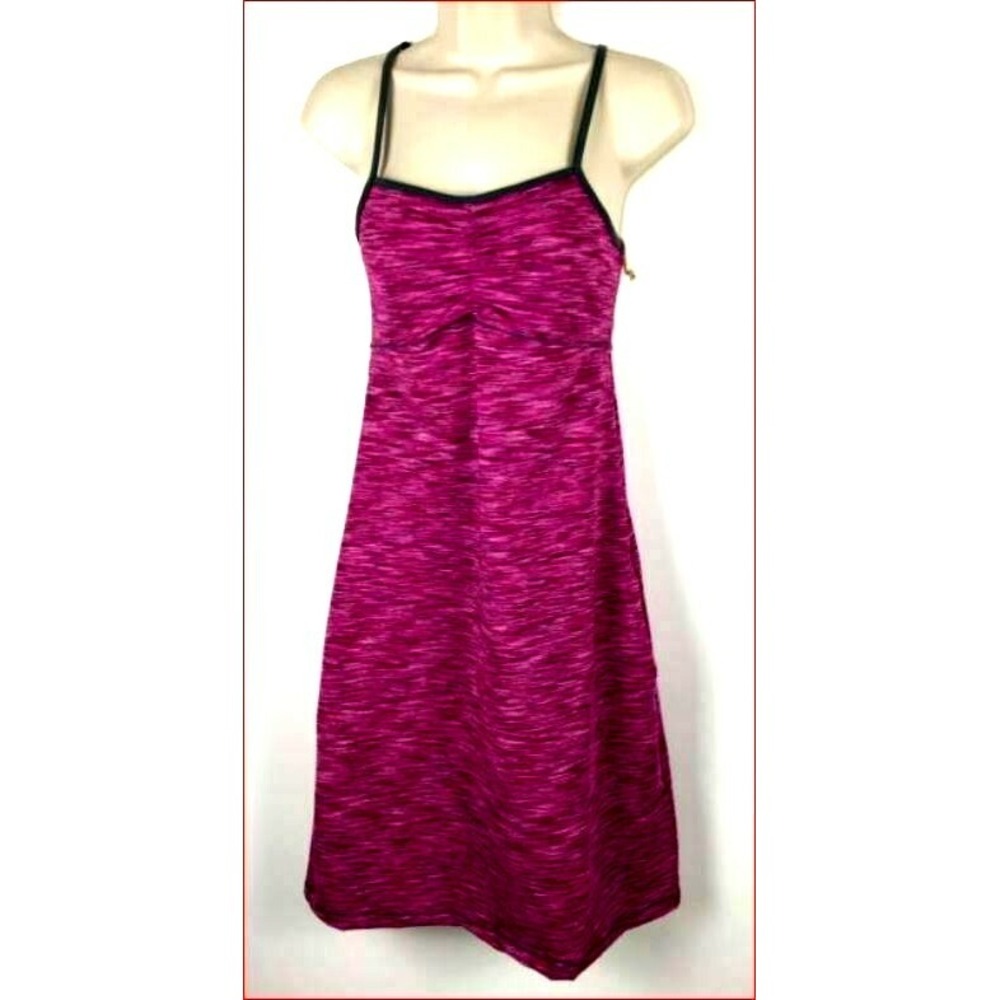 Dakini Women Sport Tank Dress Purple Red Space Dye Activewear XS NEW